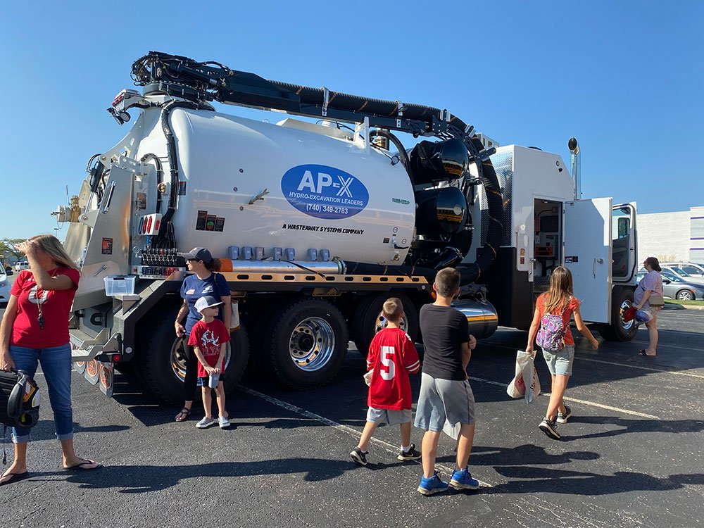 AP-X truck at a community event on display for the public.