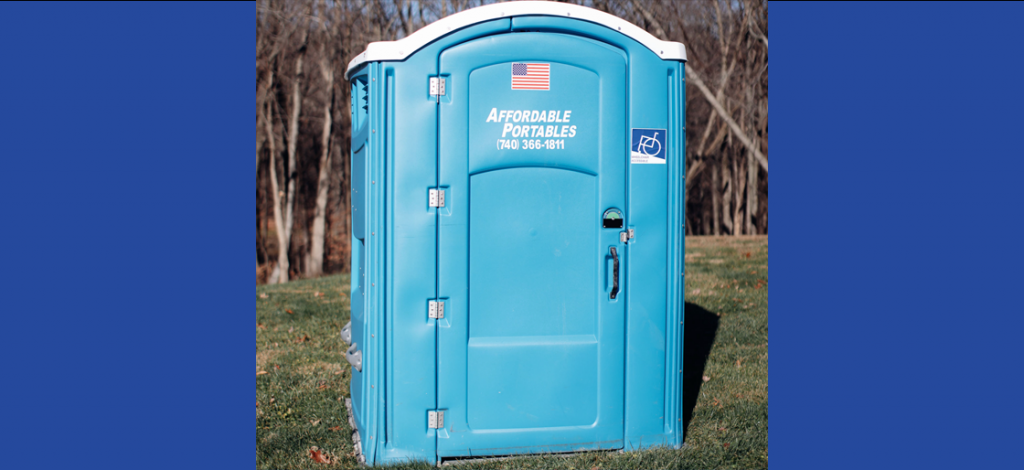 Wheel chair accessible restroom unit from Affordable Portable.